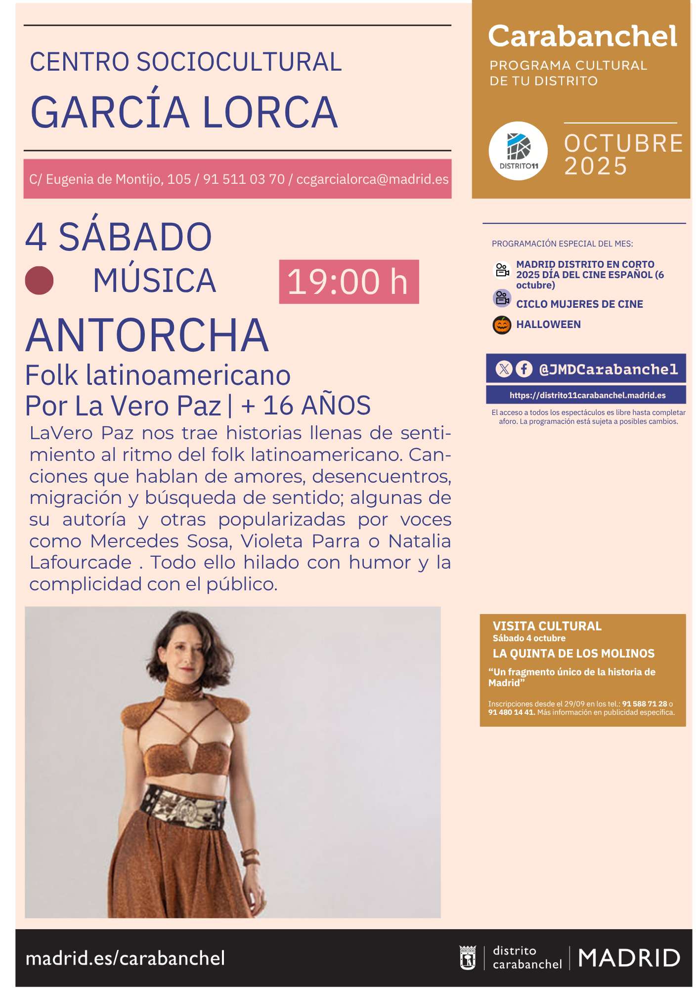 Image for: Concierto de Folk – ANTORCHA por La Vero Paz