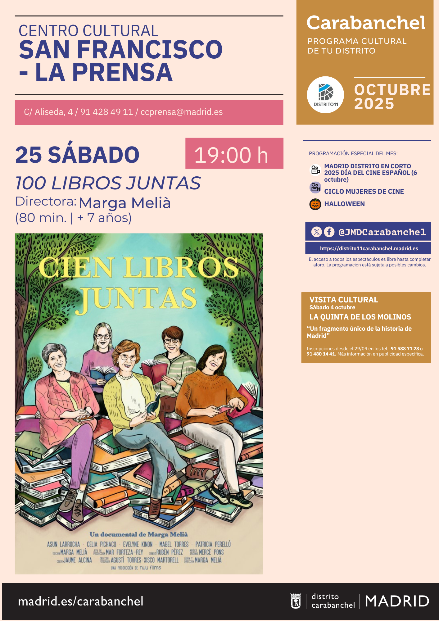 Image for: Ciclo Mujeres de Cine: 100 Libros Juntas