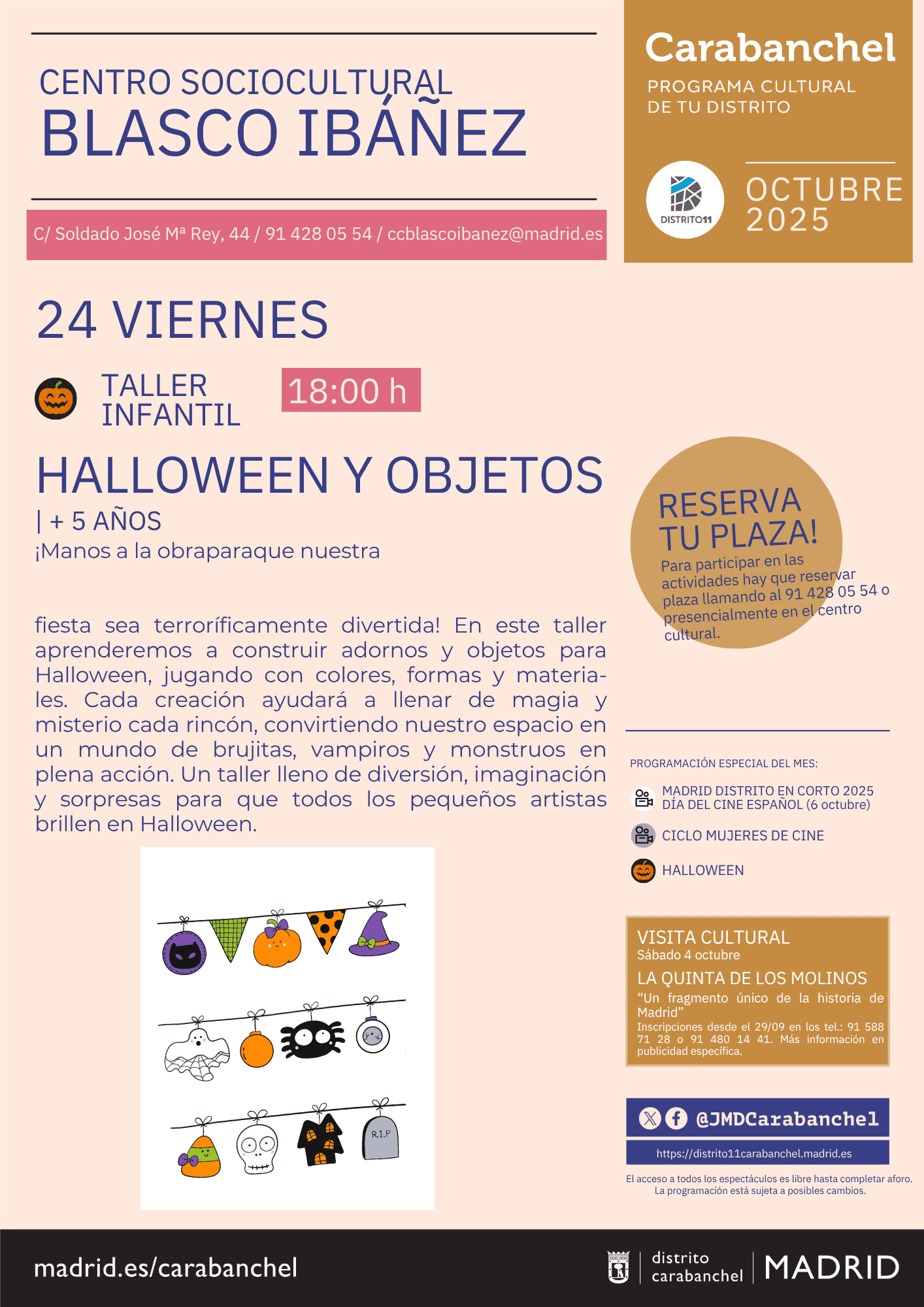 Image for: Taller infantil: Halloween y Objetos