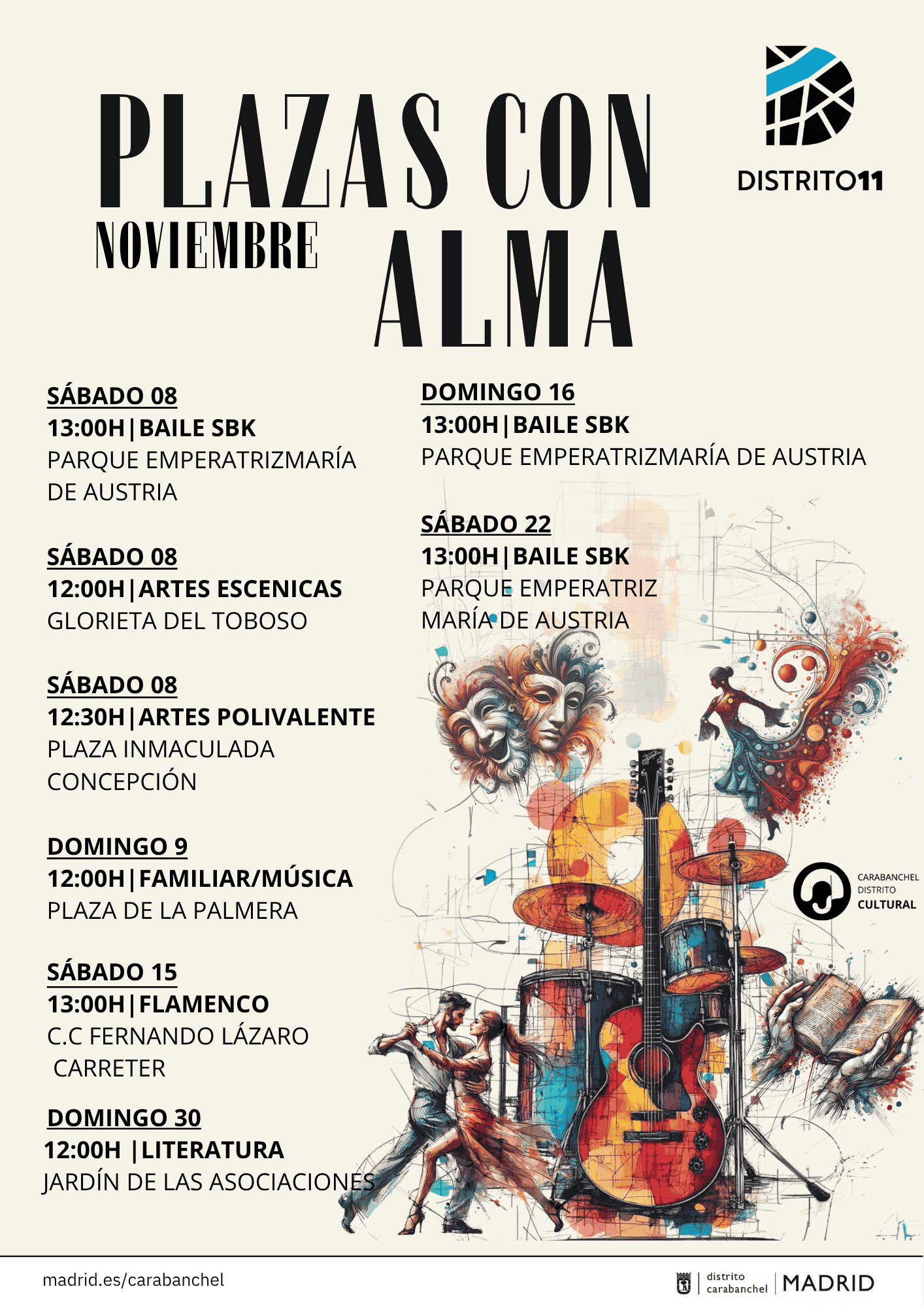 Image for: Plazas con Alma: Programación Cultural de Noviembre en Carabanchel