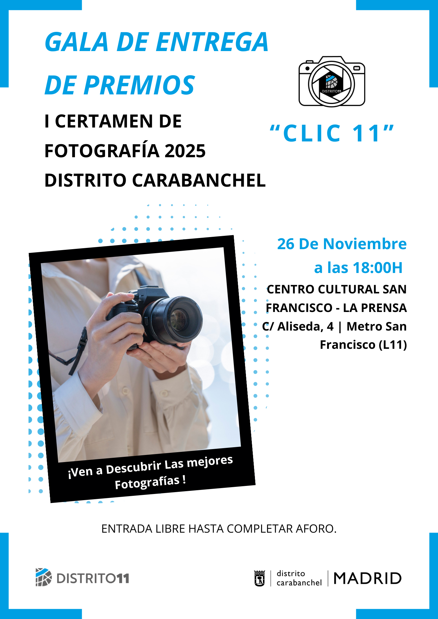 Image for: Gala de Entrega de Premios I Certamen de Fotografía «CLIC 11»