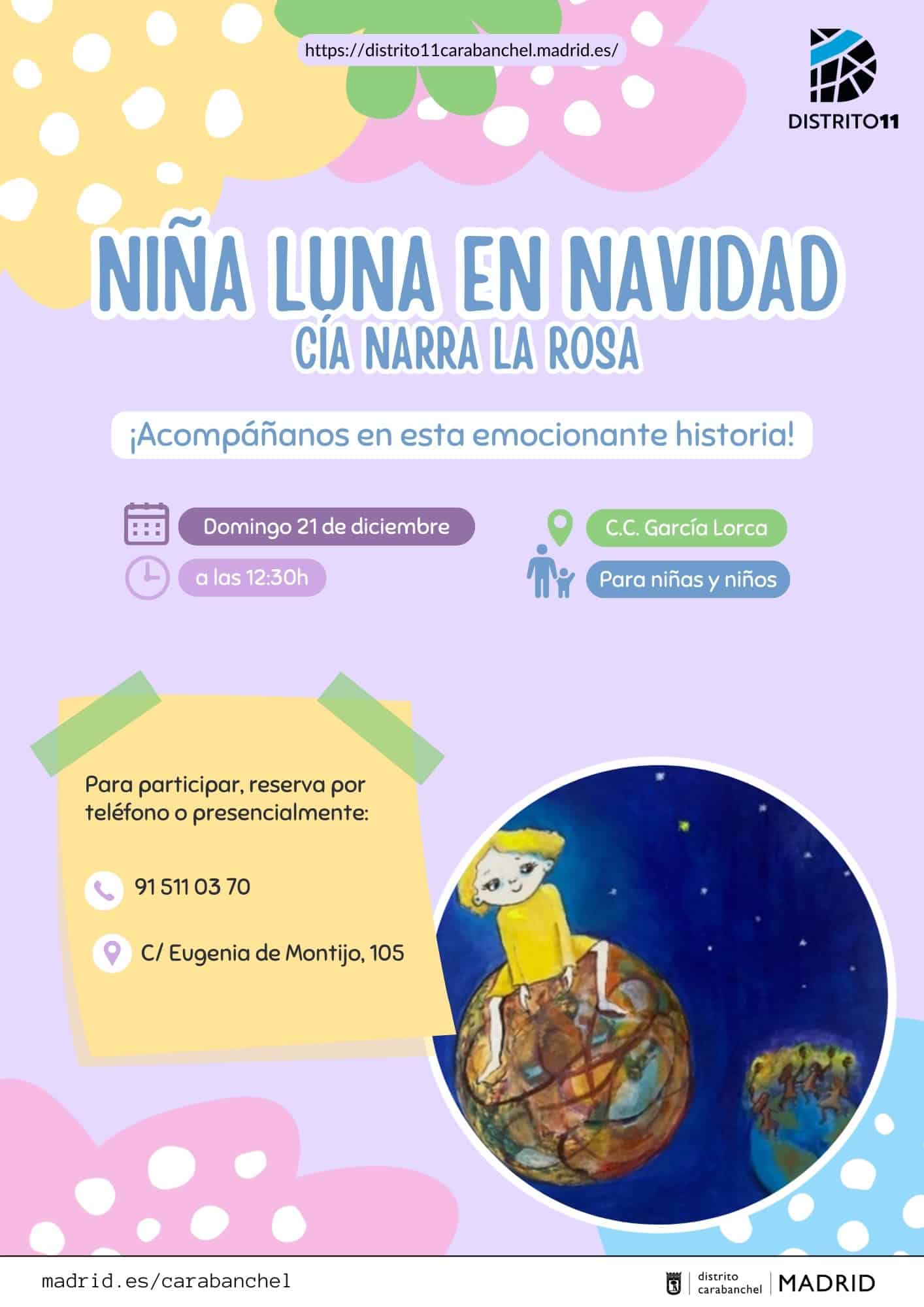 Image for: Niña Luna en Navidad – Actividad infantil