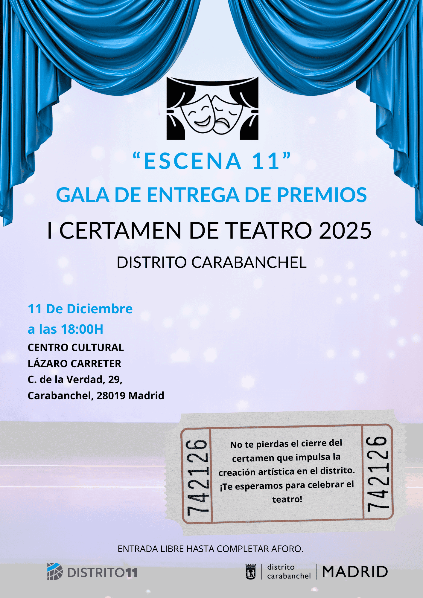 Image for: «ESCENA 11»: Gala de Premios del I Certamen de Teatro