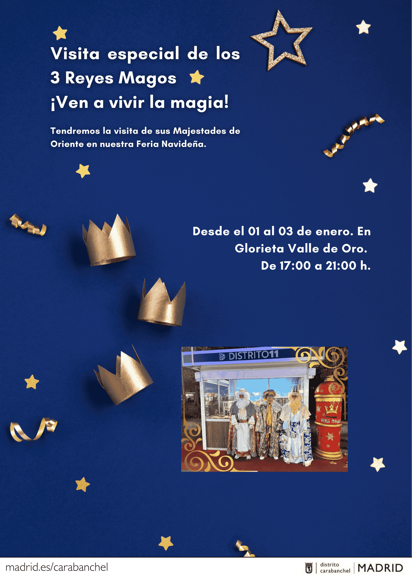 Image for: Visita especial de los 3 Reyes Magos en la Feria Navideña