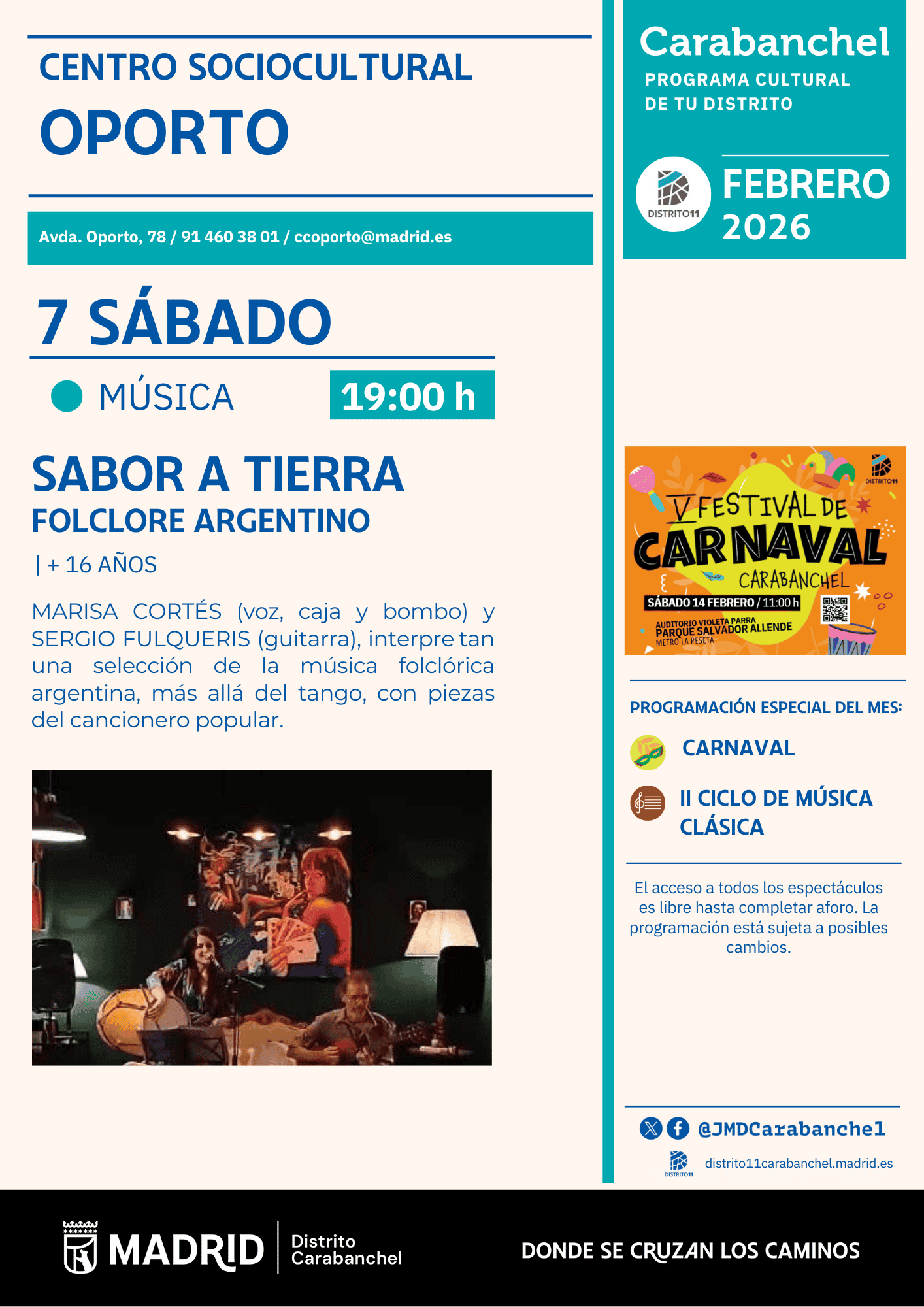 Image for: Sabor a tierra · Concierto de folklore argentino