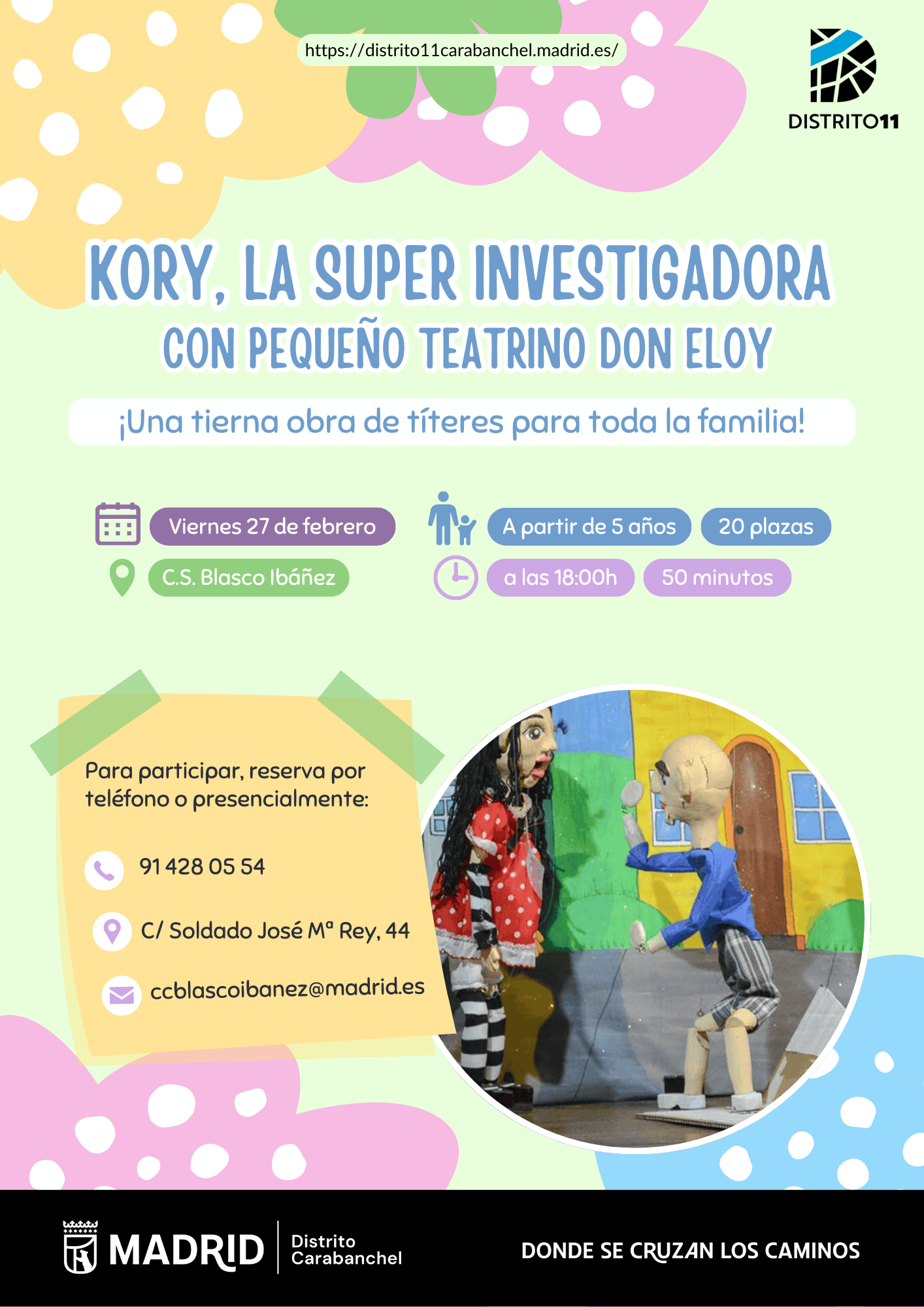 Image for: Kory, la super investigadora · Títeres infantiles