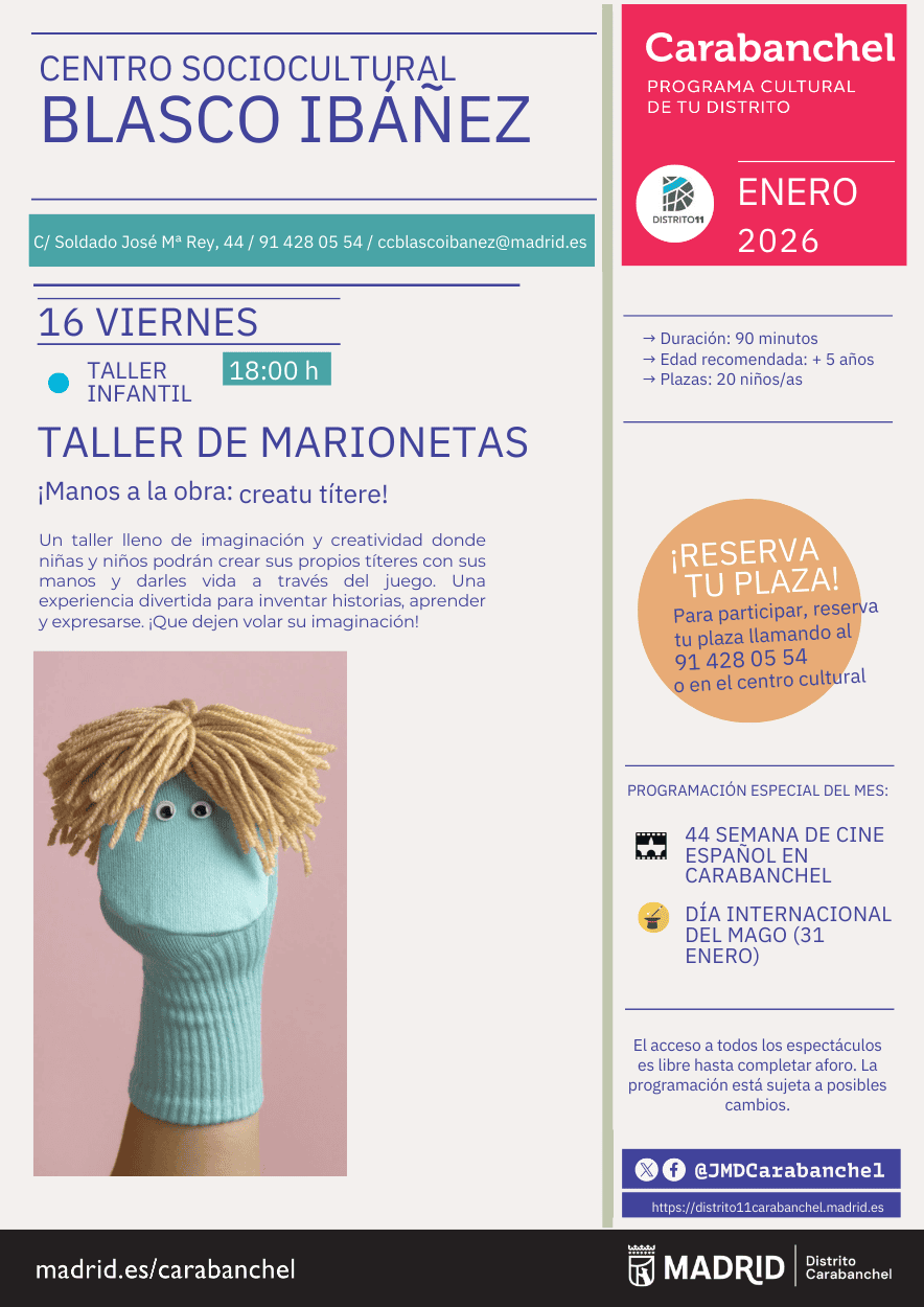 Image for: Taller de Marionetas – Actividad infantil creativa