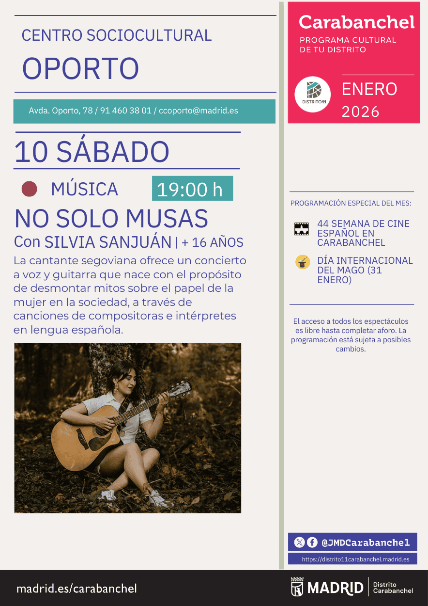 Image for: Recital acústico «No solo musas» con Silvia Sanjuán