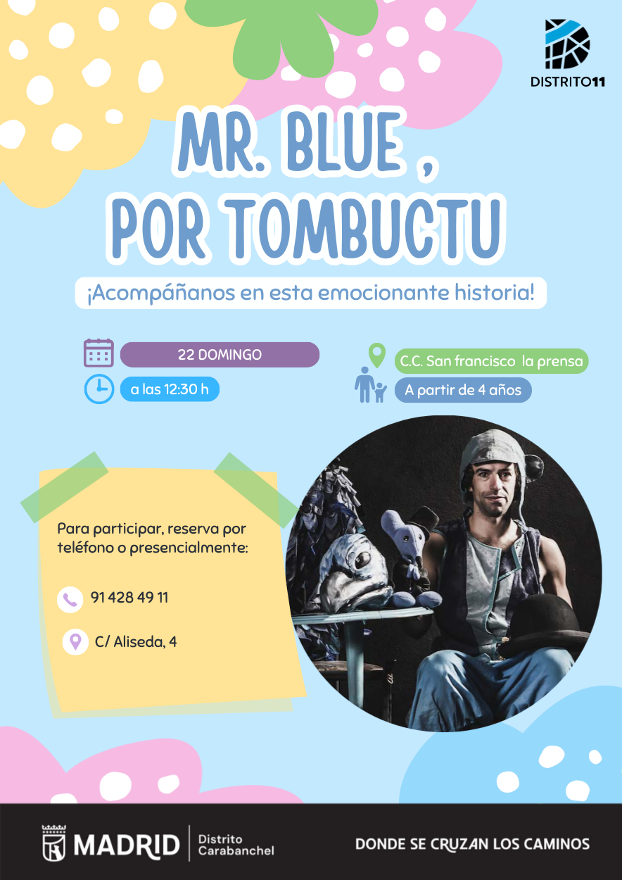 Image for: Teatro infantil: MR. BLUE por Tombuctú Teatro