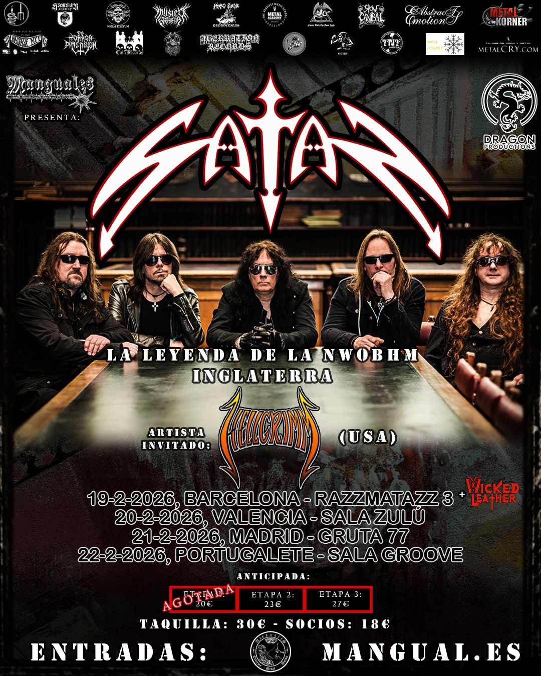 Image for: SATAN (Reino Unido) + HELLGRIMM (EEUU)