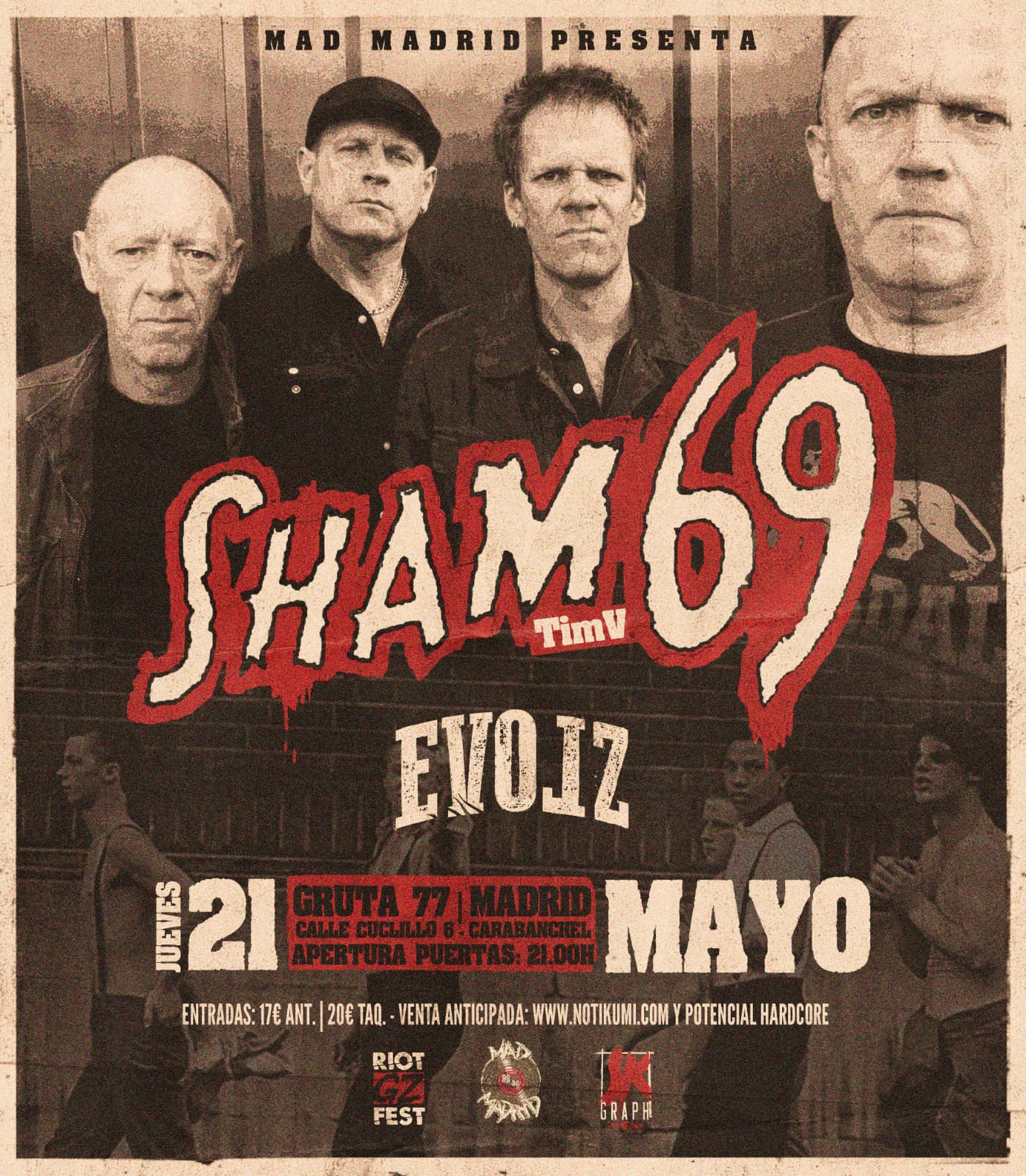 Image for: SHAM 69 (REINO UNIDO) + EVOLZ