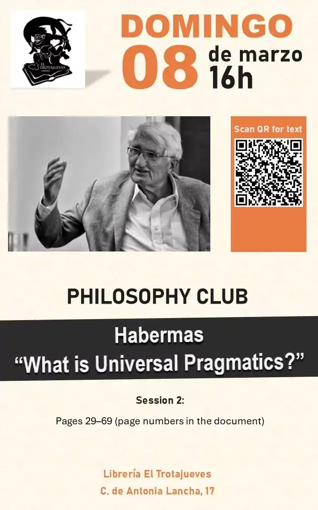 Image for: Philosophy Club · Jürgen Habermas (Sesión 2)