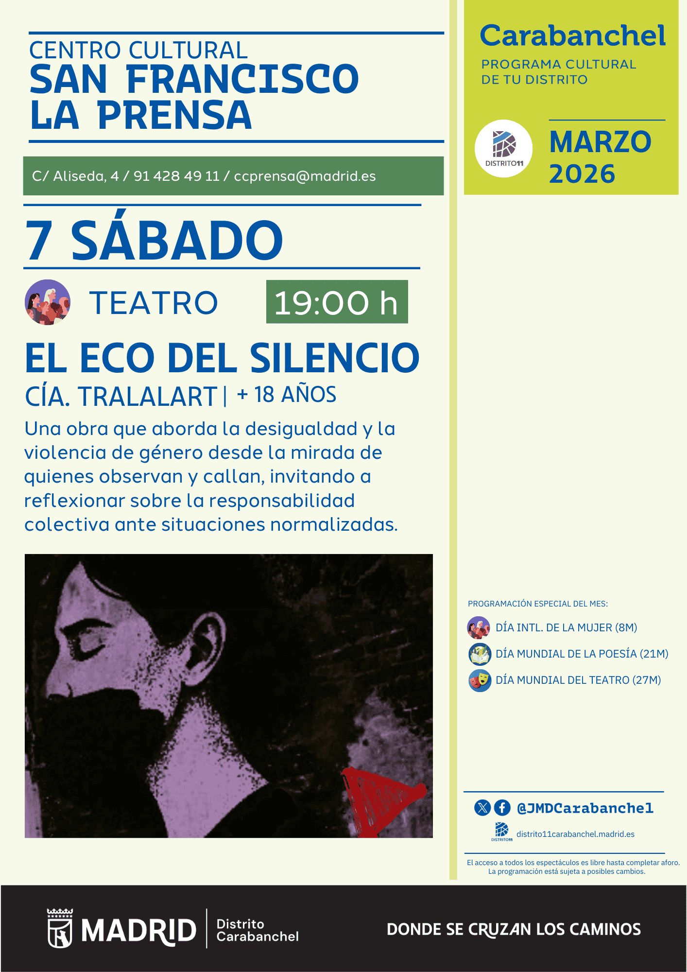 Image for: Representación teatral: El Eco del Silencio de Cía. Tralalart
