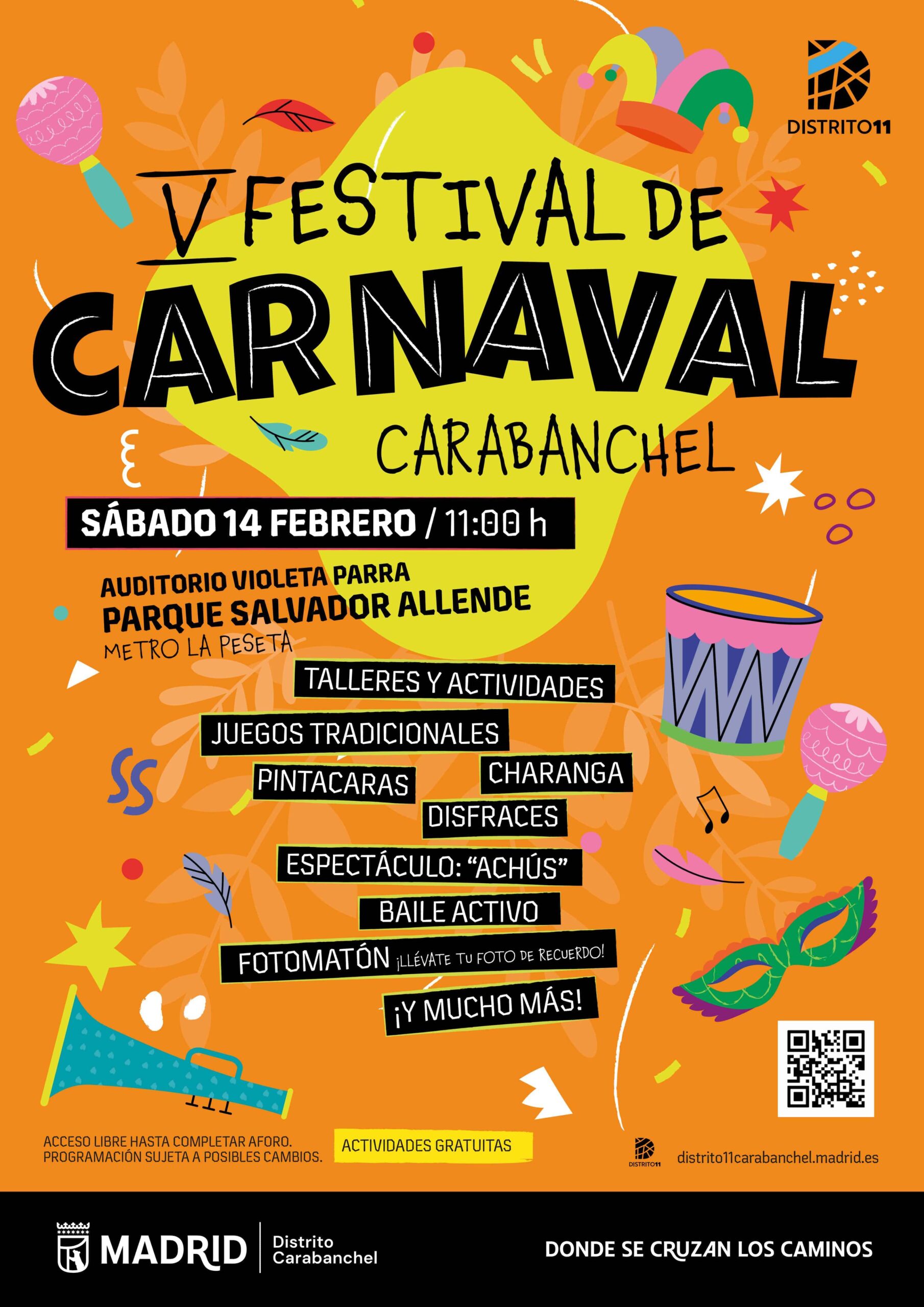 Image for: V Festival de Carnaval de Carabanchel: Música, juegos y espectáculo familiar.