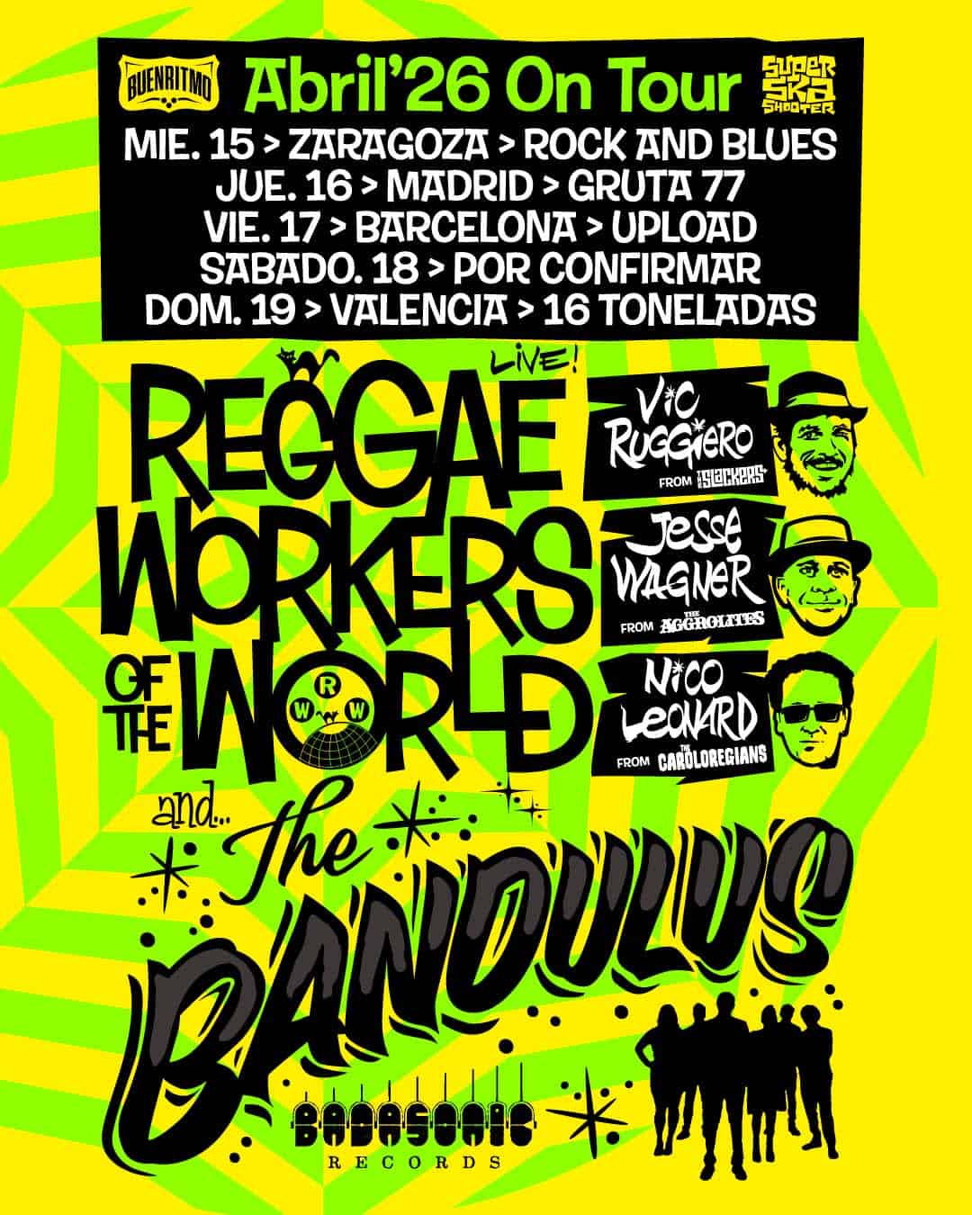 Image for: REGGAE WORKERS OF THE WORLD (EEUU) + THE BANDULUS (EEUU)