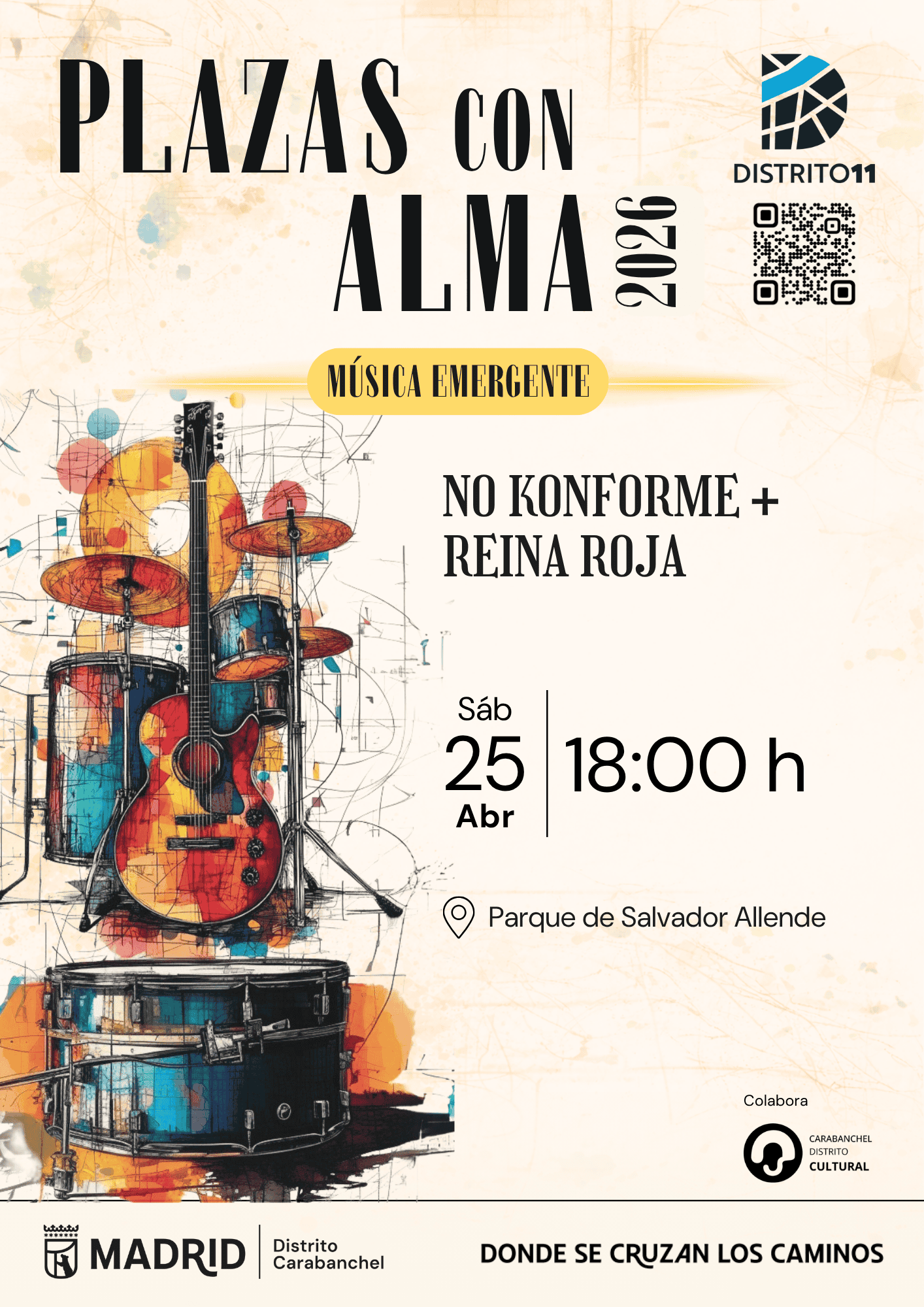 Image for: Plazas con alma:  Concierto – NO KONFORME + REINA ROJA