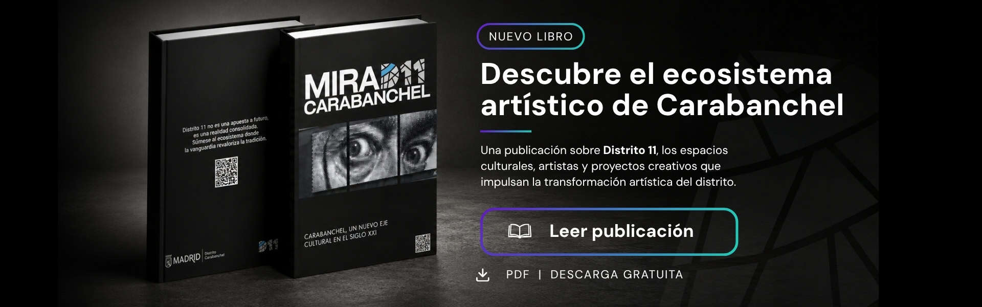 Banner de la publicación Mira D11 sobre el ecosistema artístico de Carabanchel y el Distrito 11