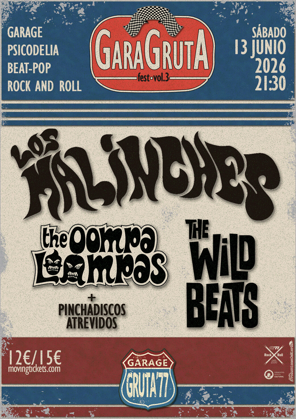 Image for: LOS MALINCHES + THE WILD BEATS + THE OOMPA LOOMPAS EN GARAGRUTA FEST. VOLUMEN 3