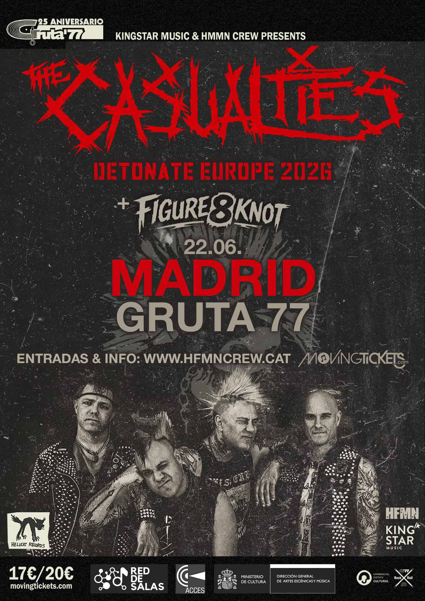 Image for: THE CASUALTIES (EEUU) + FIGURE 8 KNOT; CIRCUITO RED DE SALAS