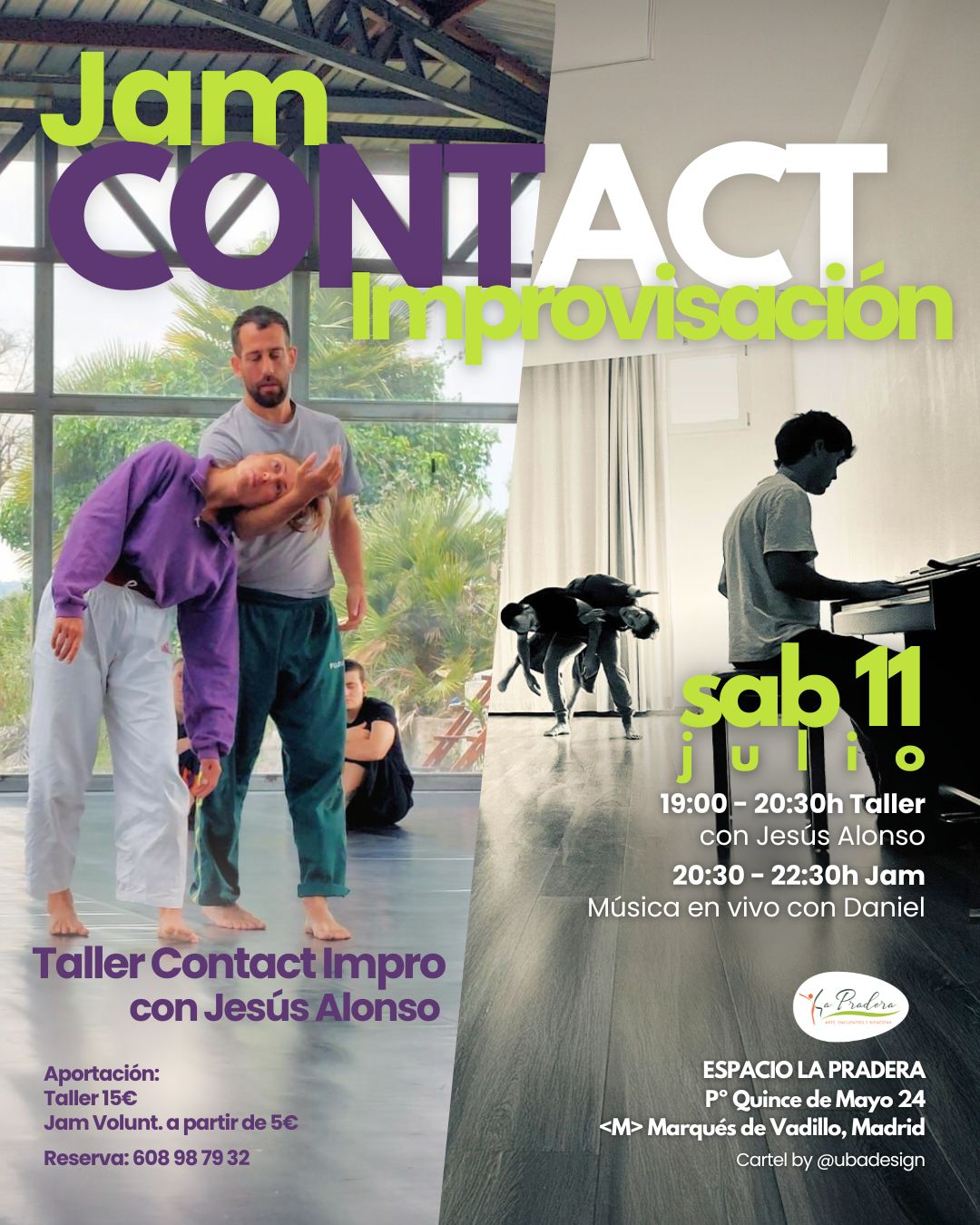 Image for: Taller con Jesús Alonso + Jam Contact Improvisación con Música en vivo con Daniel