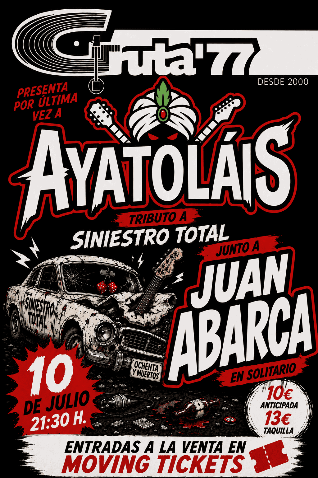 Image for: Ayatoláis (tributo a Siniestro Total) + Juan Abarca – Concierto