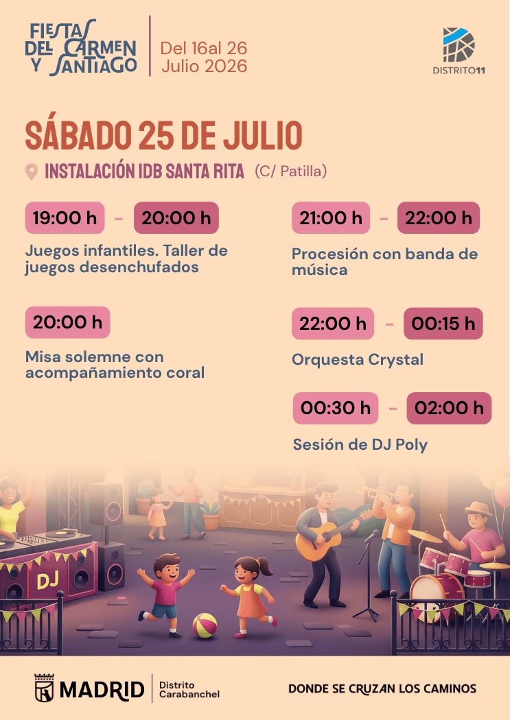 Image for: Fiestas del Carmen y Santiago: Programación del sábado 25 de julio