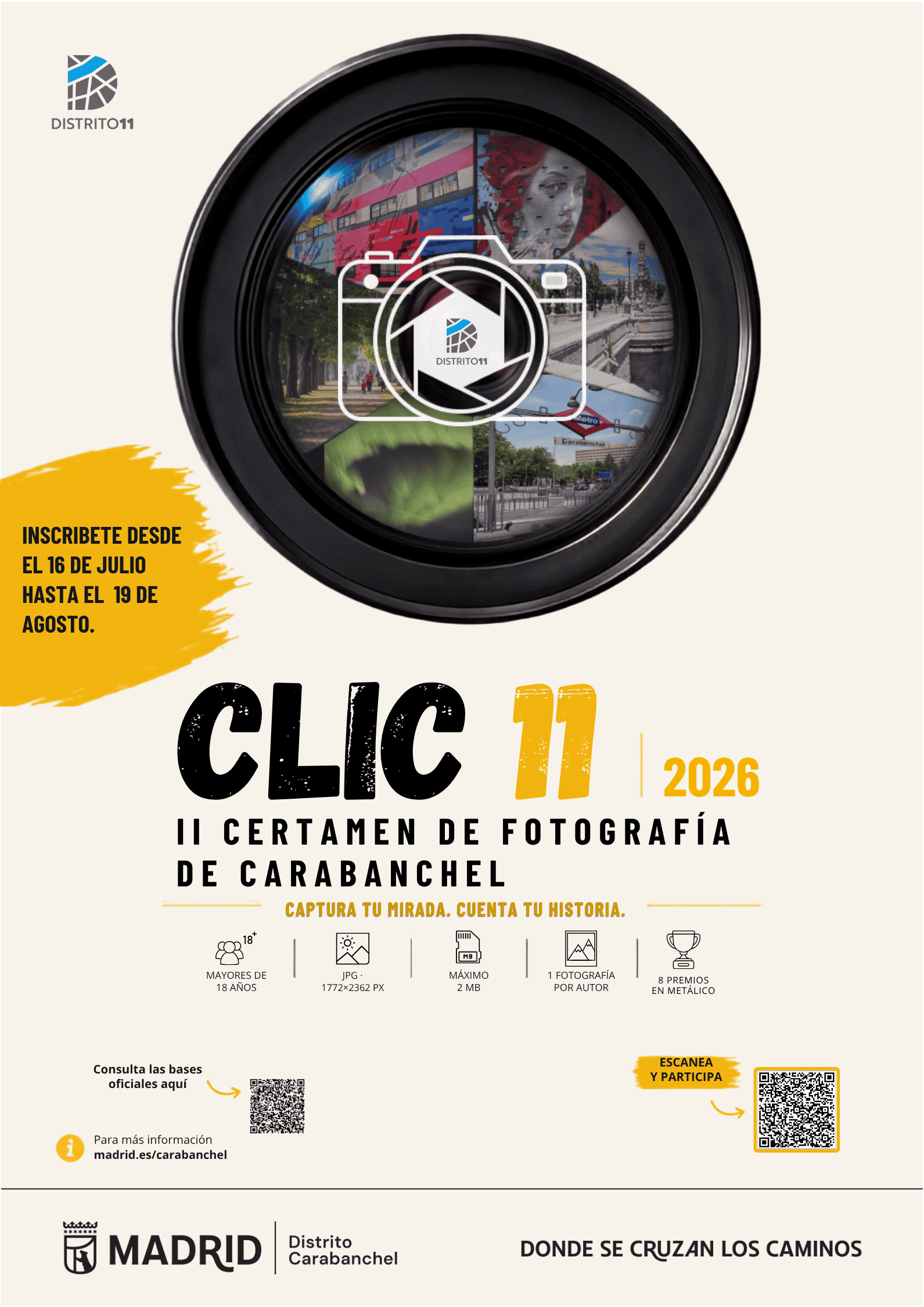 Image for: II Certamen de Fotografía de Carabanchel «CLIC 11» 2026