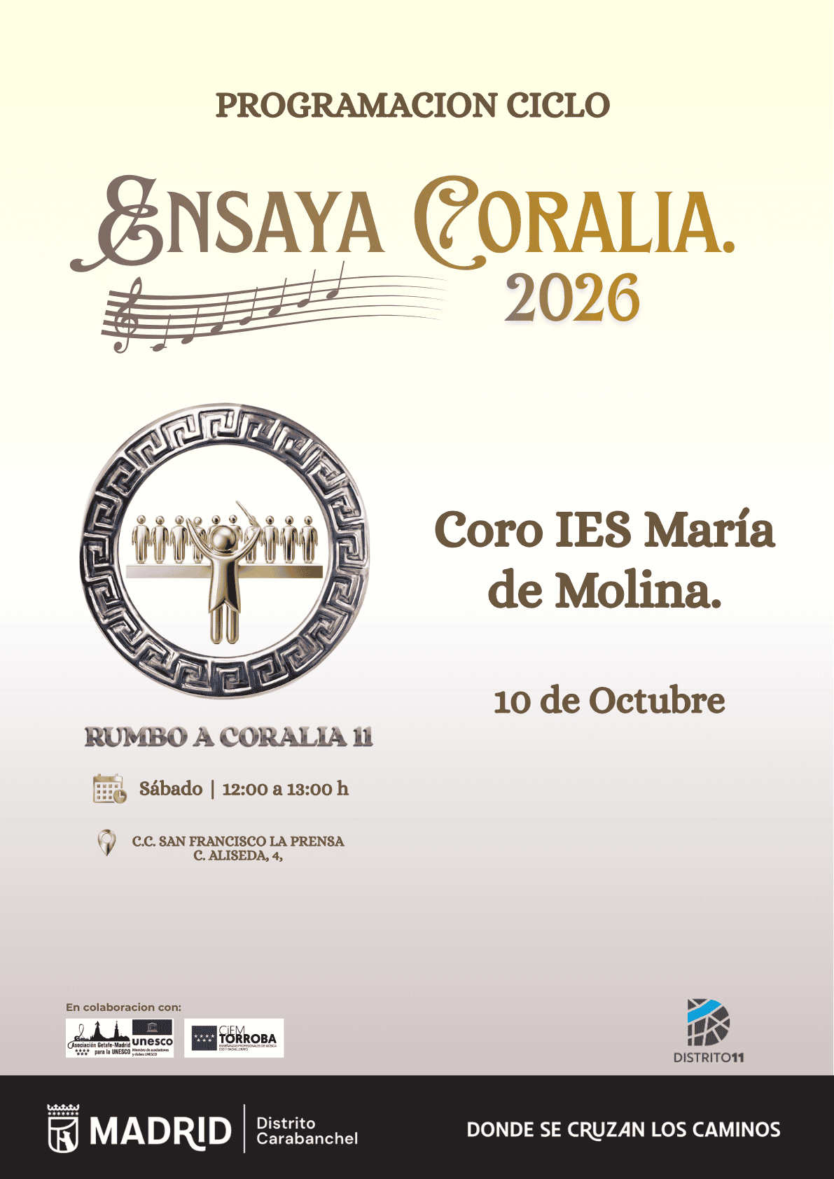 Image for: Ensaya Coralia: Coro IES María de Molina