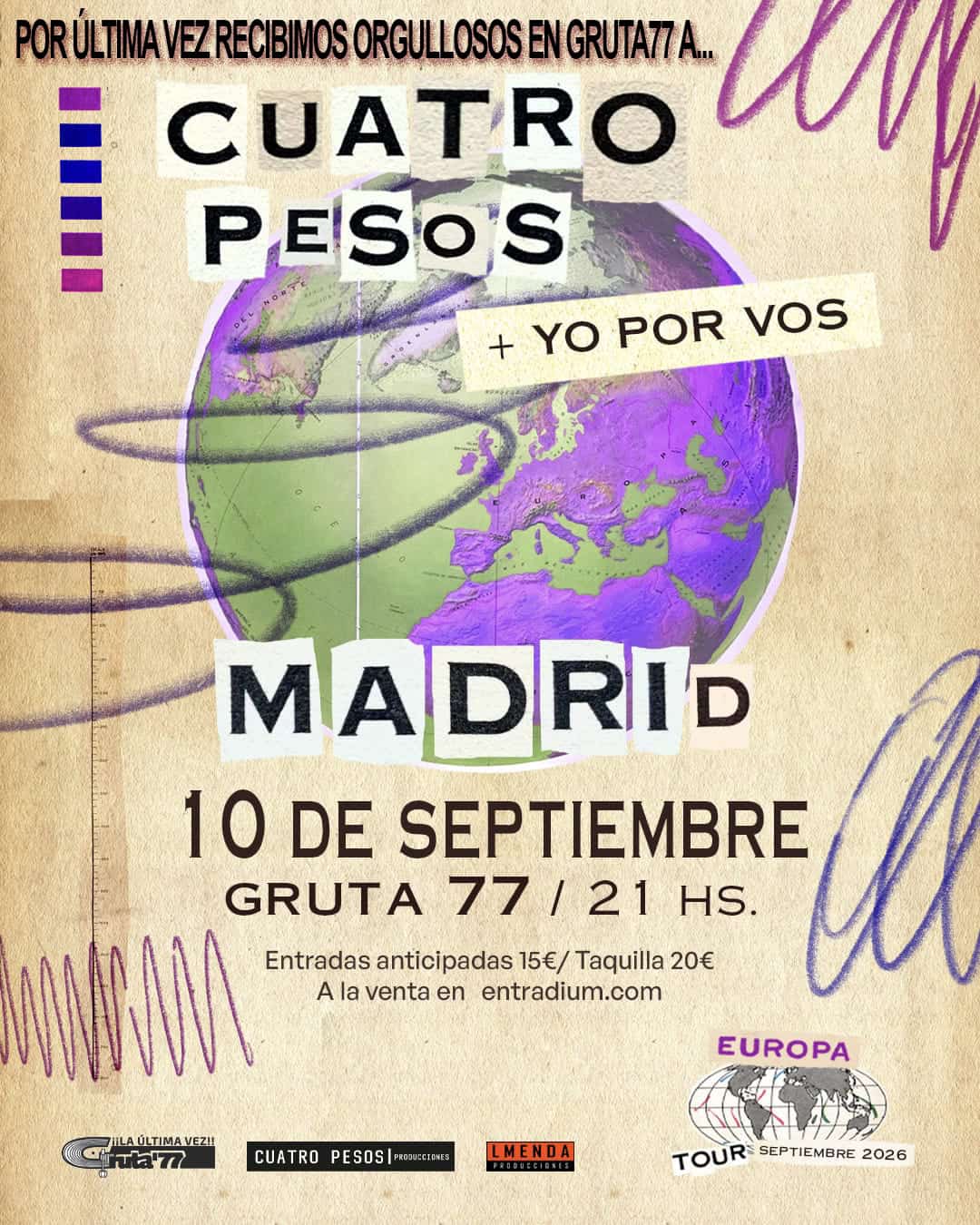 Image for: CUATRO PESOS (Uruguay) + YO POR VOS