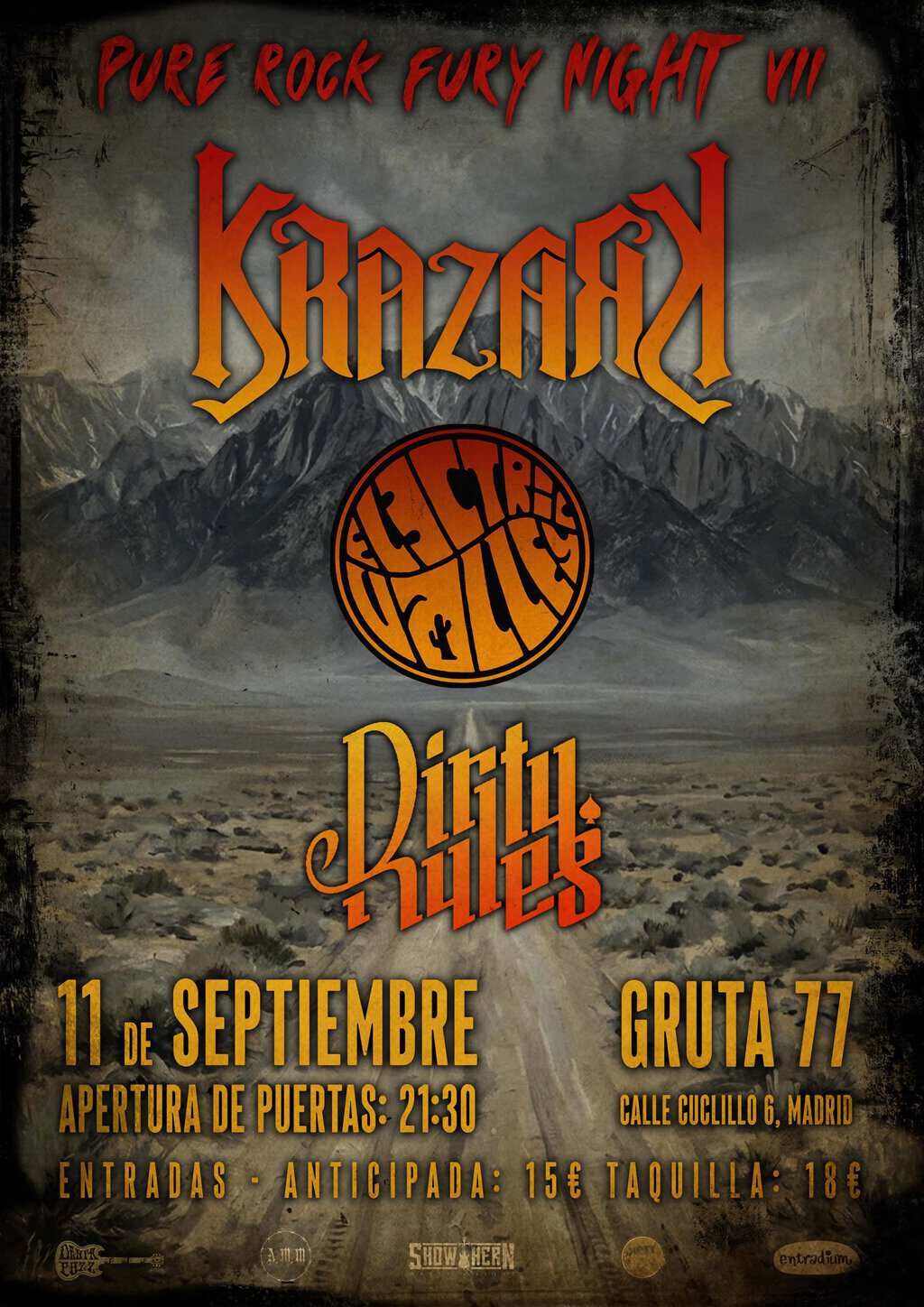 Image for: KrazarK + Electric Valley + Dirty Rules | Pure Rock Fury Night VII