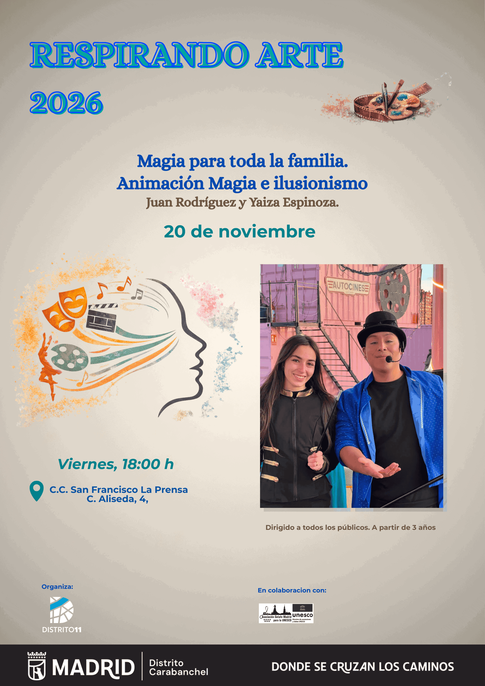 Image for: Respirando Arte 2026 – Magia para toda la familia: Animación, Magia e Ilusionismo