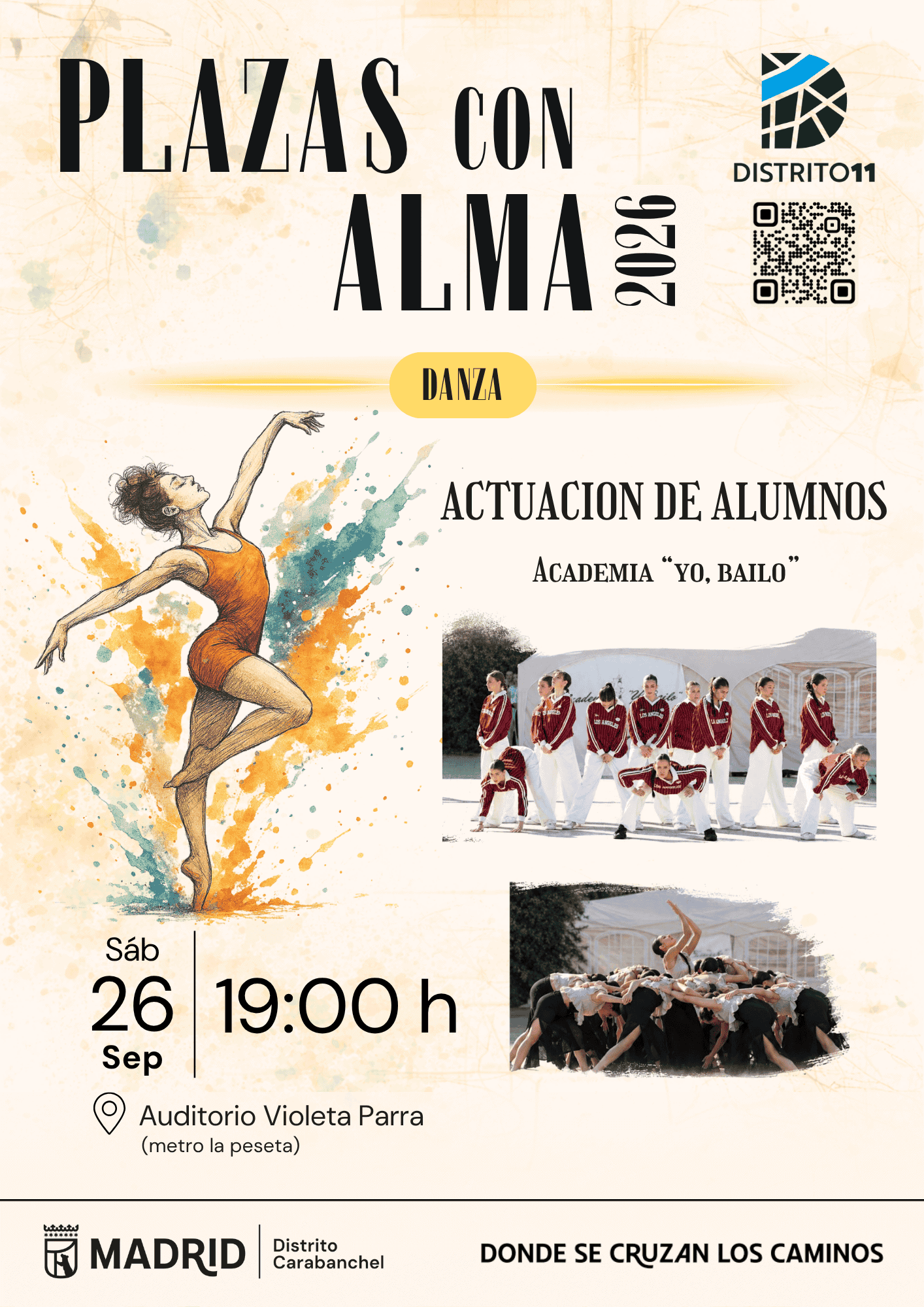 Image for: Plazas con Alma 2026: Actuación de alumnos de la Academia «Yo, bailo»