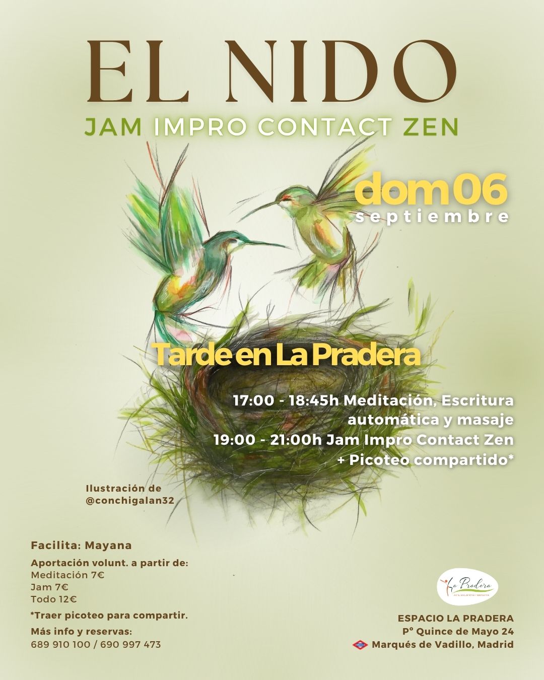 Image for: EL NIDO. Jam Impro Contact Zen + Meditación y Escritura automática