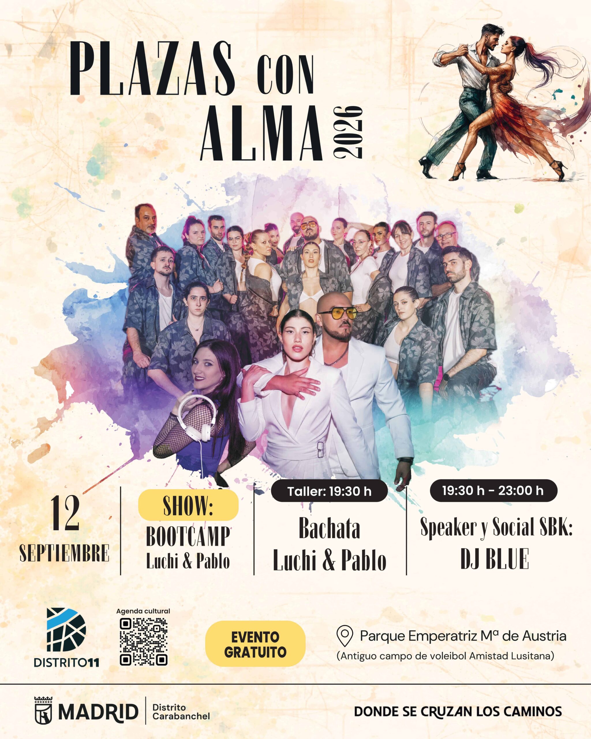 Image for: Plazas con Alma 2026 – Bachata, Show Bootcamp y Social SBK Luchi & Pablo y DJ Blue
