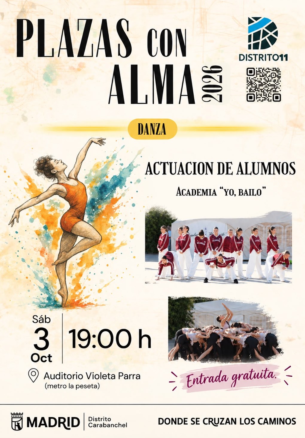 Image for: Plazas con Alma 2026: Actuación de alumnos de la Academia «Yo, bailo»